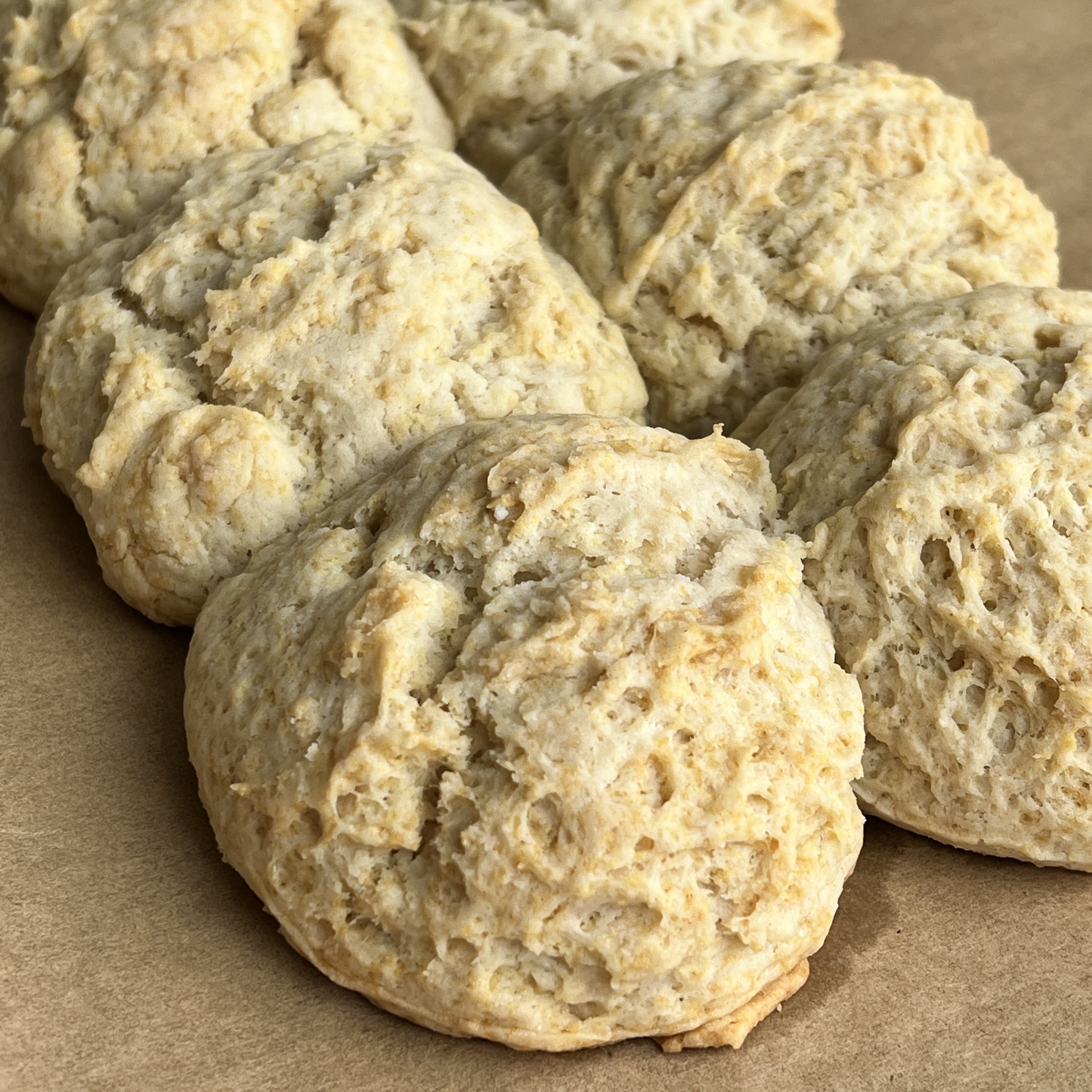 The Easiest Sourdough Drop Biscuits